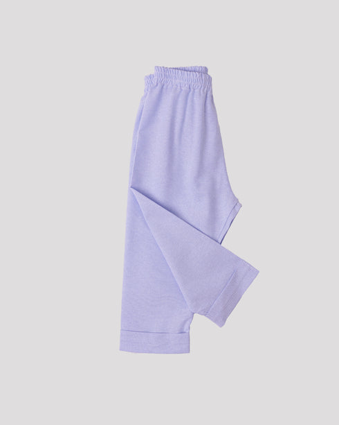 Pantaloni din bumbac captusiti baby blue